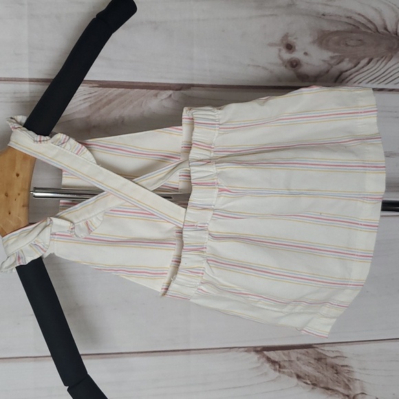 Carter's Baby Girl Striped Overall Dress Size 6 Months 100% Cotton - Picture 3 of 5